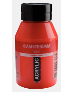 Amsterdam Acrylverf 1000ml. Naftolrood middel nr. 396 