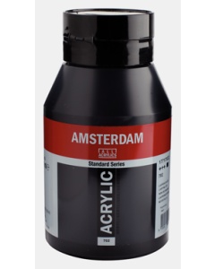 Amsterdam Acrylverf 1000ml. Lampenzwart nr. 702 