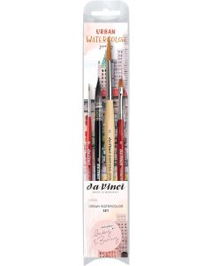 DAVINCI URBAN WATERCOLOR JOURNEY AQUAREL PENSELEN SET 4 serie 5601