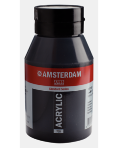 Amsterdam Acrylverf 1000ml. Oxydzwart nr. 735 
