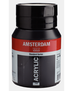 Amsterdam Acrylverf 500ml. 735 Oxydzwart