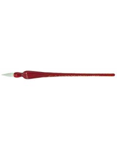 Glazen kalliegrafiepen rood, met steun