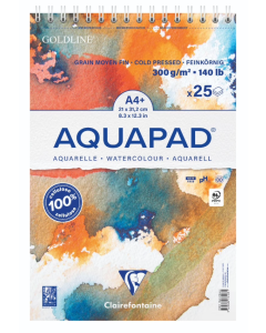 Aquapad Clairfontaine 300 gr. A4 25 vel met spiraal