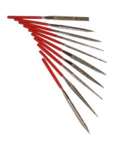 Rechte diamantvijlen 10 st. 4mm 16 cm. diamant 7 cm.