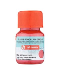 Glas & Porselein Dekkend 30 ml Metallic Rood