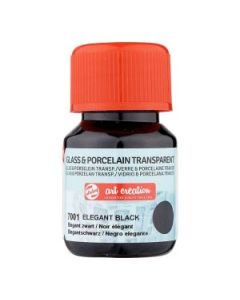 Glas & Porselein Transparant 30 ml Elegant Zwart