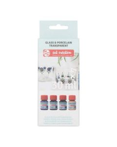 Glas & Porselein Transparant Set 4X30 ml Blauw