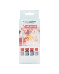 Glas & Porselein Transparent Set 4X30 ml Roze Frost