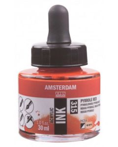 Amsterdam inkt 30 ml. 315 Pyrollerood