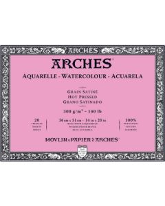 Arches Aquarelblok 20vel 4-zijdig verlijmd Satin