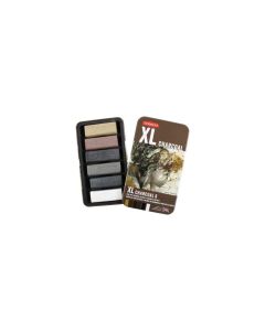 Derwent Charcoal XL set met 6 kleuren
