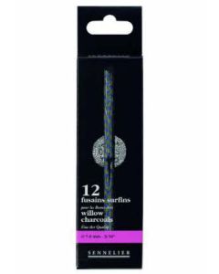 Sennelier houtskool 12 stuks 7-9 mm.