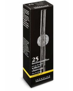 Sennelier houtskool 25 stuks 3-4 mm.