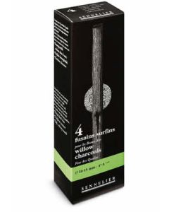 Sennelier houtskool 4 stuks 10-15 mm.