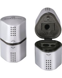 Faber Castell Grip 2001 Trio puntenslijper zilver