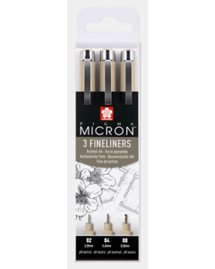 Sakura Pigma Micron Etui 3 Zwart