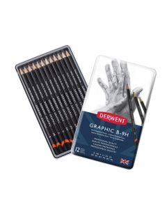 Derwent Graphic pencils set 12 Hard B - 9H