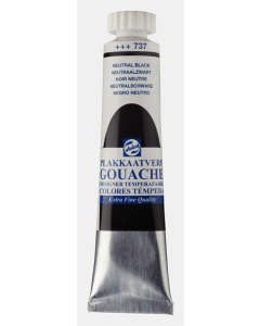 Talens Gouache tube 20 ml. 737 Neutraalzwart