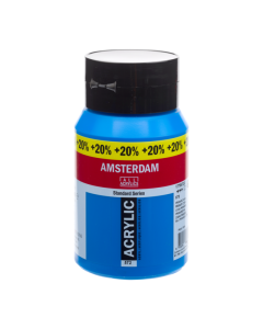 Amsterdam Acrylverf 600ml. Primaircyaan nr. 572 NU EXTRA VOORDELIG!