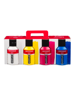 Amsterdam Acrylverf Primaire kleuren 4x 500 ml