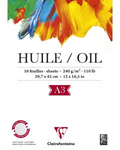 Clairfontaine olieverfblok 240 gr A3