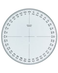 Kompasroos Aristo 360° 12cm. glashelder plexiglas