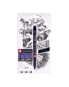 Sakura Pigma Micron 3 Fineliners + free case