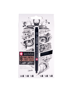 Sakura Pigma Micron 6 Fineliners + free case