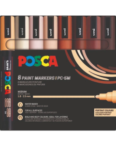 Posca PC5M portret kleuren set 8-delig 