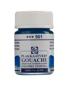 Talens Gouache pot 50 ml. kleurnr. 501 Lichtblauw (cyaan)