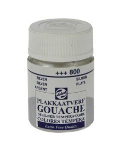 Talens Gouache pot 50 ml. kleurnr. 800 Zilver