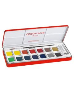 Caran d'ache gouache set 15-delig metalen box