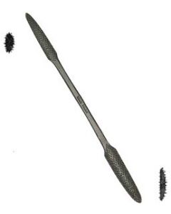 Tweezijdige marmer rasp Model F smalle + brede puntige rasp 25cm.bb