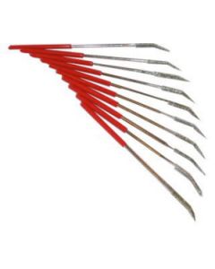 Gebogen diamantvijlenset 10dlg diam. lgt 14cm