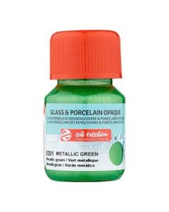 Glas & Porselein Dekkend 30 ml Metallic Groen