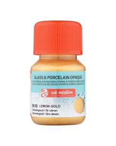 Glas & Porselein Dekkend 30 ml Citroengoud