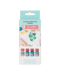 Talens Art Creat.Glas & Porselein Dekkend Set 4X30 ml Groen Goud