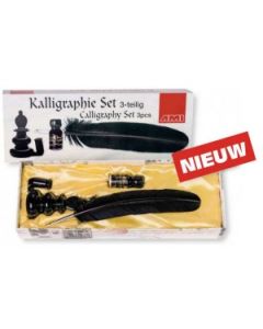 Luxe Kalligrafieset 3-delig zwart