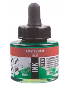 Amsterdam inkt 30 ml. 618 Permanent groen licht