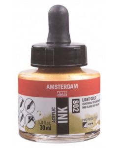 Amsterdam inkt 30 ml. 802 Lichtgoud