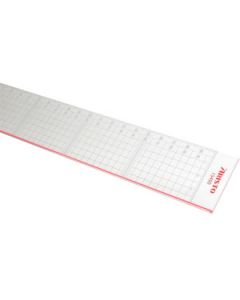 Snijliniaal Aristo plexiglas met stalen kant. div.lengtes