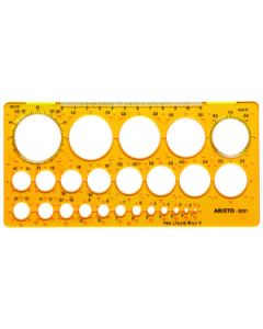 Cirkelsjabloon Aristo 1-36mm. 25 cirkels