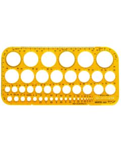 Cirkelsjabloon Aristo 1-36mm. 45 cirkels