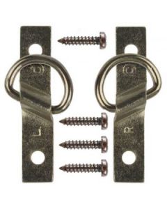 D-Hanger gebronseerd staal met in hoek gezette platen per paar + gebronseerde schroeven