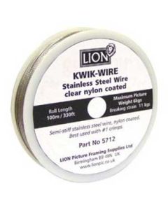 Schilderijdraad geplastificeerd staal #7diam1,27mm. a 304mtr