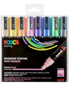 UNI POSCA set van 8 stuks 1,8 - 2,5 mm. pastel