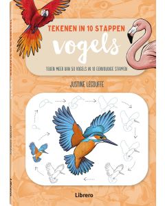 Boek Vogels - Tekenen in 10 stappen van Justine Lecouffe