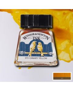 W&N Tekeninkt 14 ml. 123 Canary Yellow